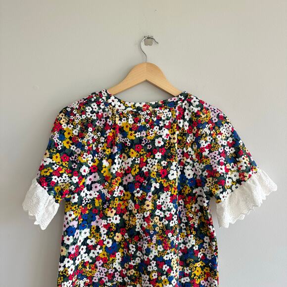 Ann Taylor Floral Eyelet Cuff Shift Dress S - Picture 8 of 8